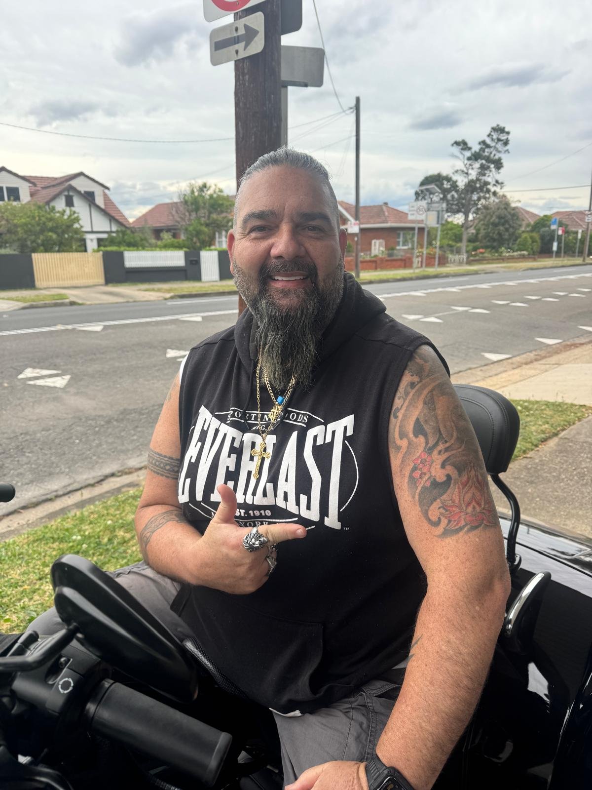 John, founder of ROADRIG — smiling on his Road Glide 3